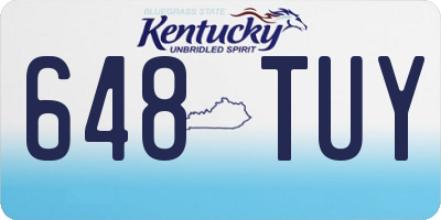 KY license plate 648TUY
