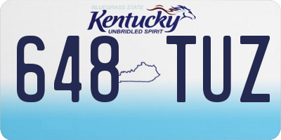 KY license plate 648TUZ