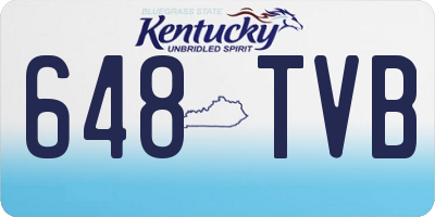 KY license plate 648TVB