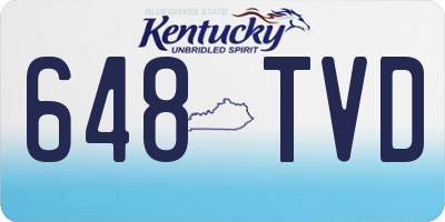 KY license plate 648TVD