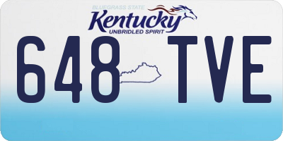 KY license plate 648TVE