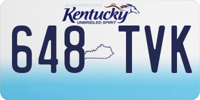 KY license plate 648TVK