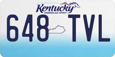 KY license plate 648TVL