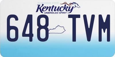 KY license plate 648TVM