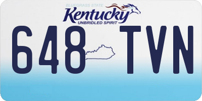 KY license plate 648TVN