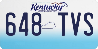KY license plate 648TVS