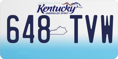 KY license plate 648TVW