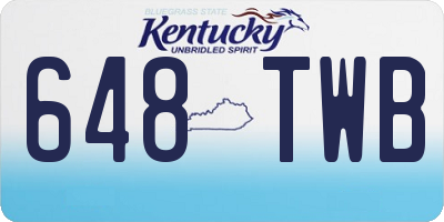 KY license plate 648TWB
