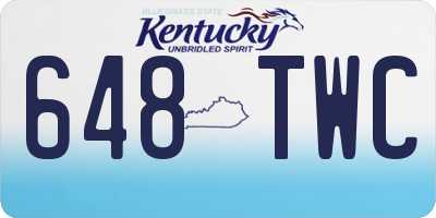 KY license plate 648TWC