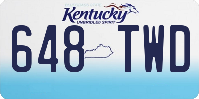 KY license plate 648TWD