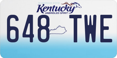 KY license plate 648TWE