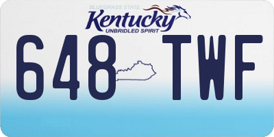 KY license plate 648TWF