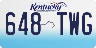 KY license plate 648TWG
