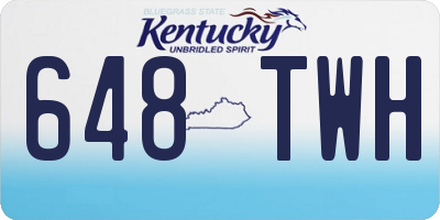 KY license plate 648TWH