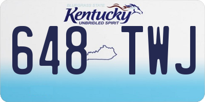 KY license plate 648TWJ