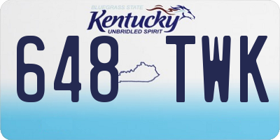 KY license plate 648TWK