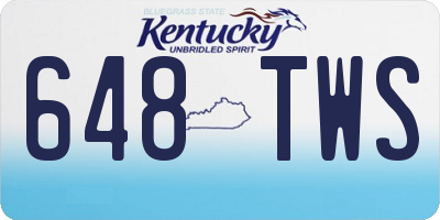 KY license plate 648TWS