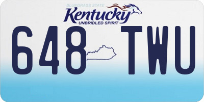 KY license plate 648TWU