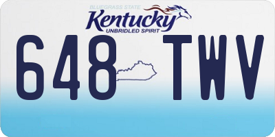 KY license plate 648TWV