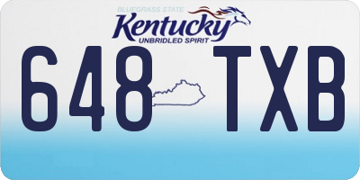 KY license plate 648TXB