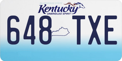 KY license plate 648TXE