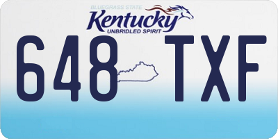 KY license plate 648TXF