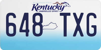 KY license plate 648TXG