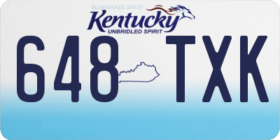 KY license plate 648TXK
