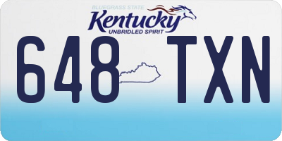 KY license plate 648TXN
