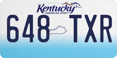 KY license plate 648TXR