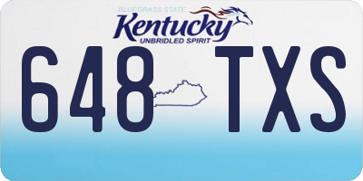 KY license plate 648TXS