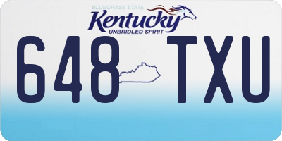 KY license plate 648TXU