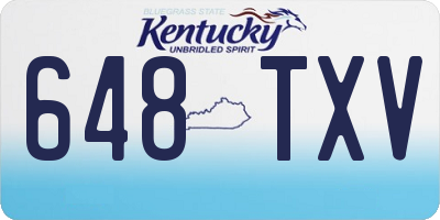 KY license plate 648TXV