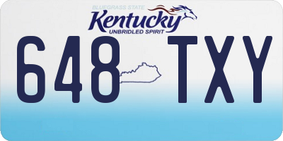 KY license plate 648TXY