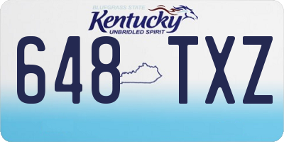 KY license plate 648TXZ