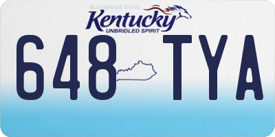 KY license plate 648TYA