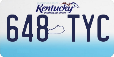 KY license plate 648TYC