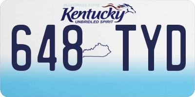 KY license plate 648TYD