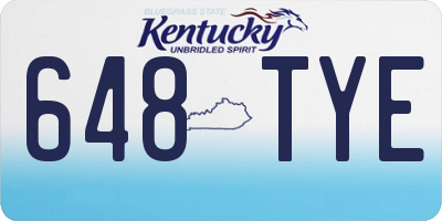 KY license plate 648TYE