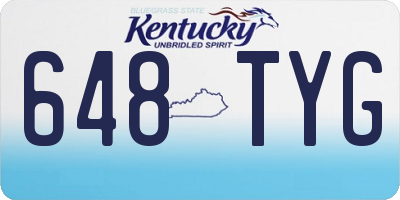 KY license plate 648TYG