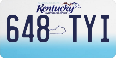 KY license plate 648TYI