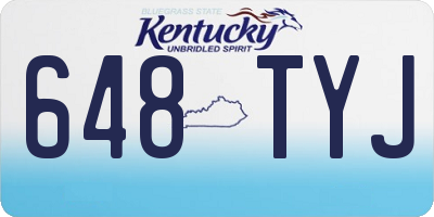 KY license plate 648TYJ