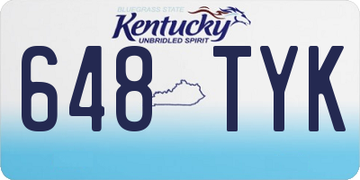 KY license plate 648TYK