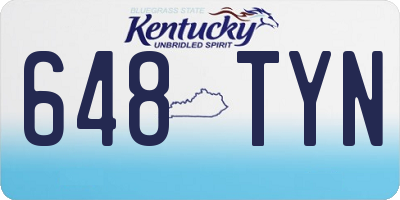 KY license plate 648TYN