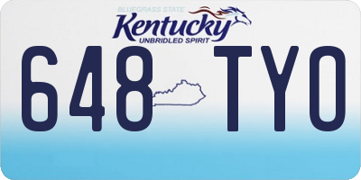KY license plate 648TYO