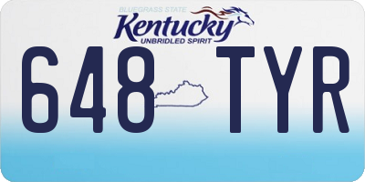 KY license plate 648TYR