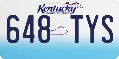 KY license plate 648TYS
