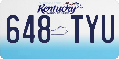 KY license plate 648TYU