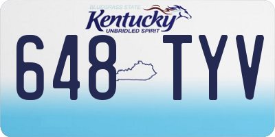 KY license plate 648TYV