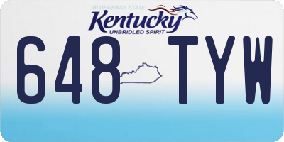 KY license plate 648TYW
